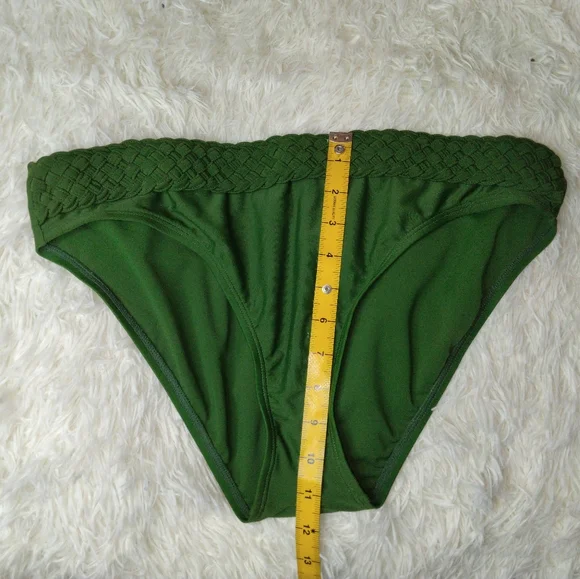 La Blanca Woven Braided Halter Green Swimwear Set - Picture 10 of 11